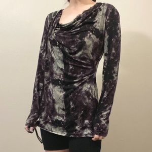 simply vera vera wang drape detail shirt